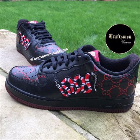 gucci snake air force ones